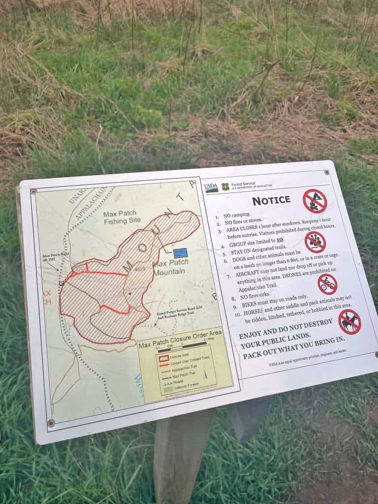 Max Patch Hiking Trail New Rules