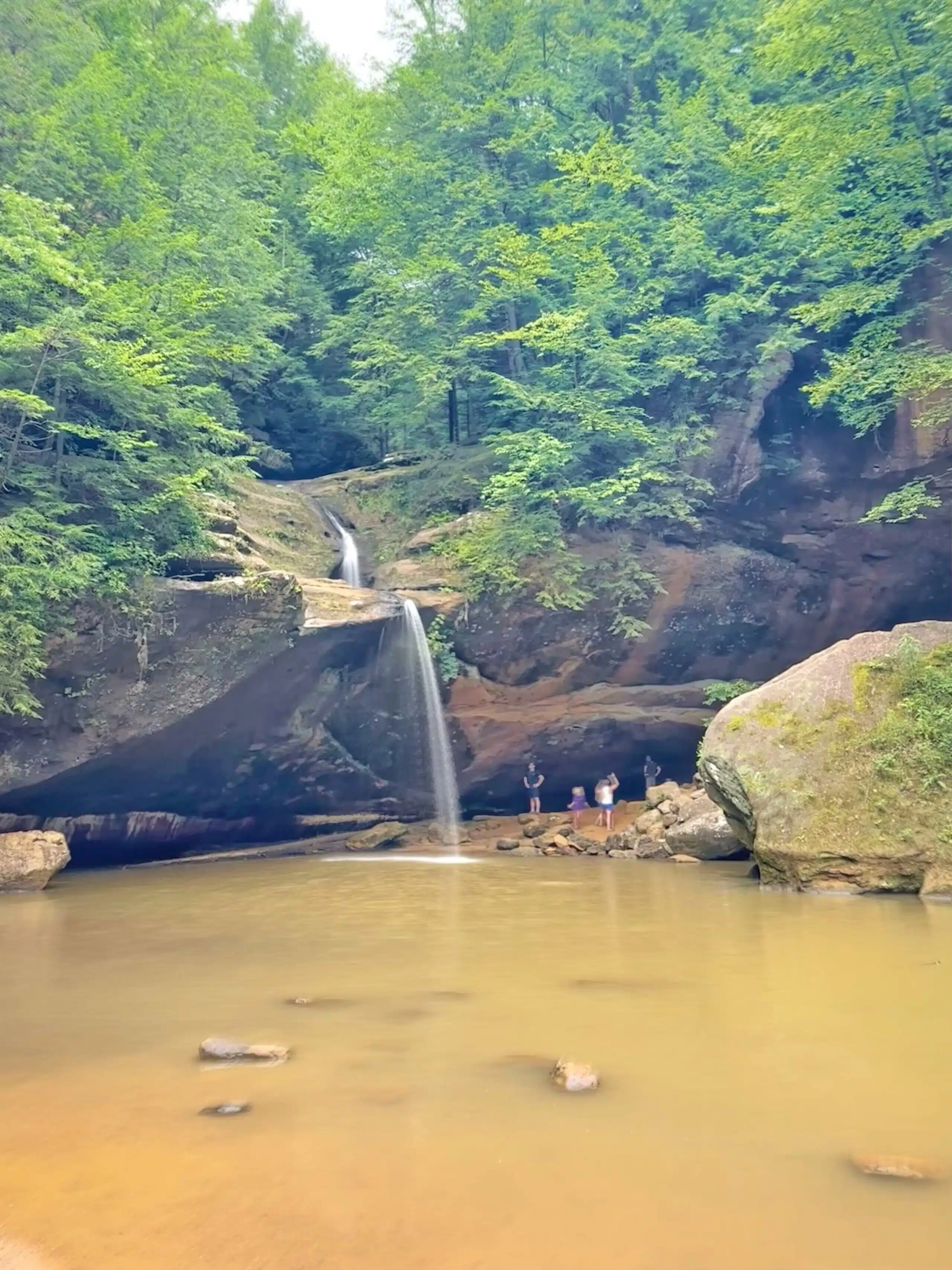 waterfall at hocking hills, ohio