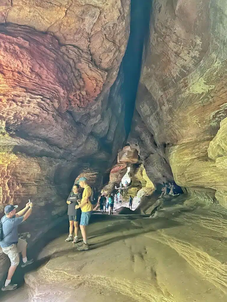inside the rock house in hocking hills, ohio