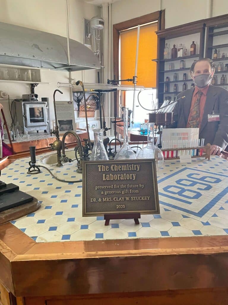 The old chemistry lab at the medical museum in indiana