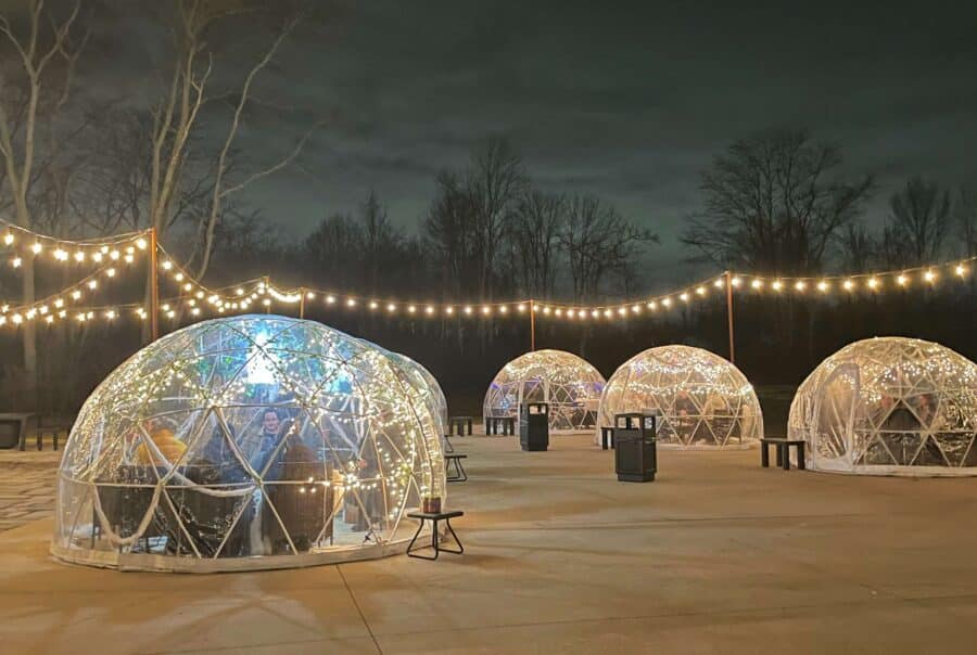 Dinner in an igloo in Indianapolis, Indiana