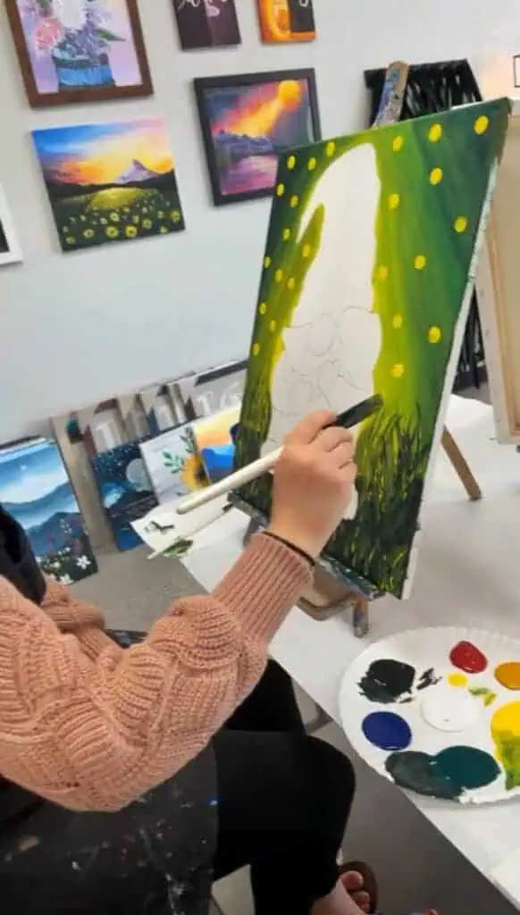 painting at painting with a twist in knoxville, tennessee