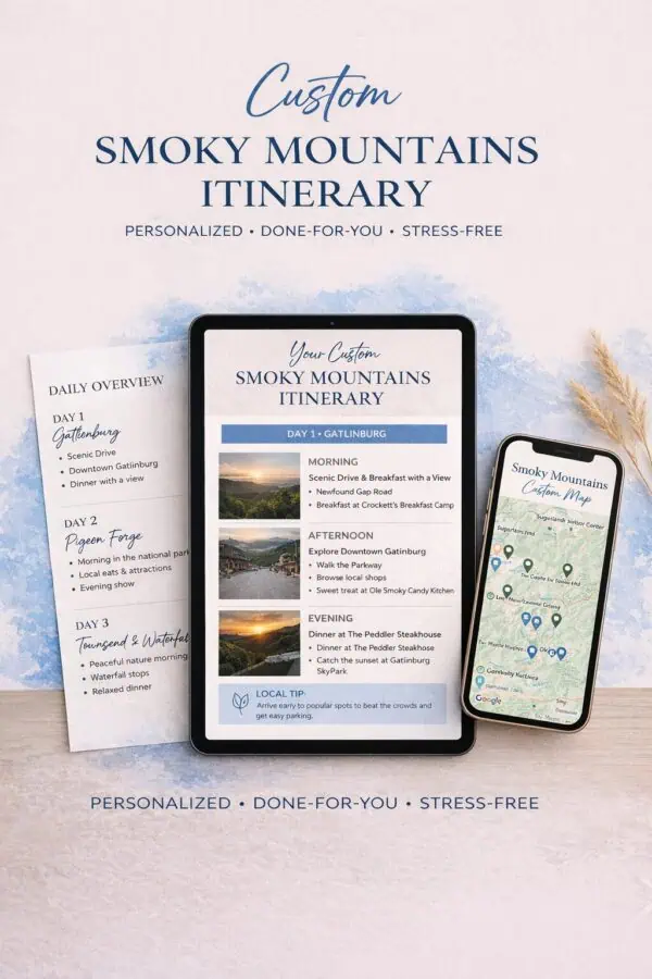 smoky mountains itinerary example